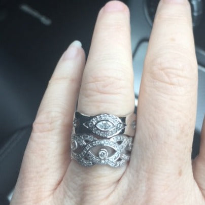 Alison's Retro Fitted Platinum & Marquise Diamond Engagement Ring Commission