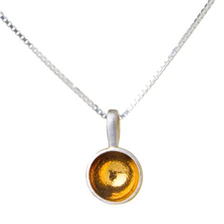 dished pendant with gold inside