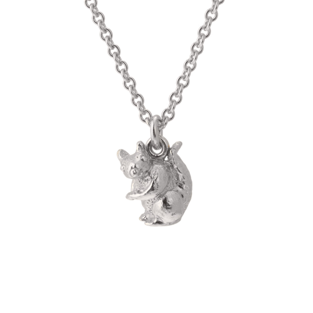 Silver squirrel necklace