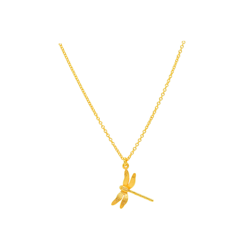 Gold dragonfly necklace