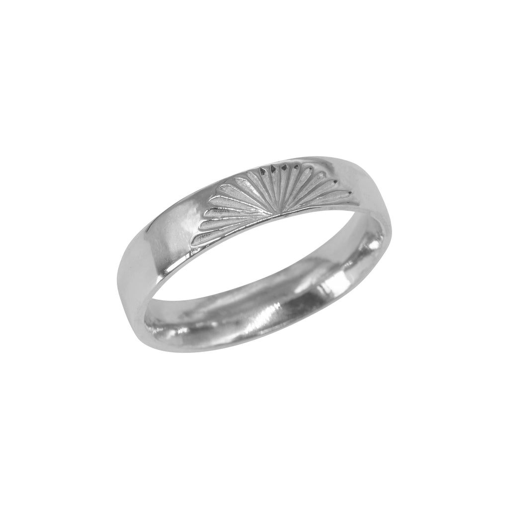 Silver Sunrise Ring 4mm wide