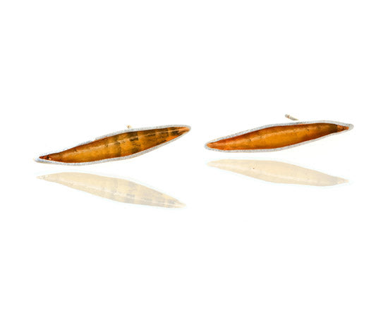 large leaf stud earrings